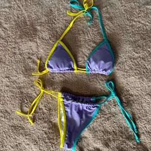 Multicolor cheeky bathing suit